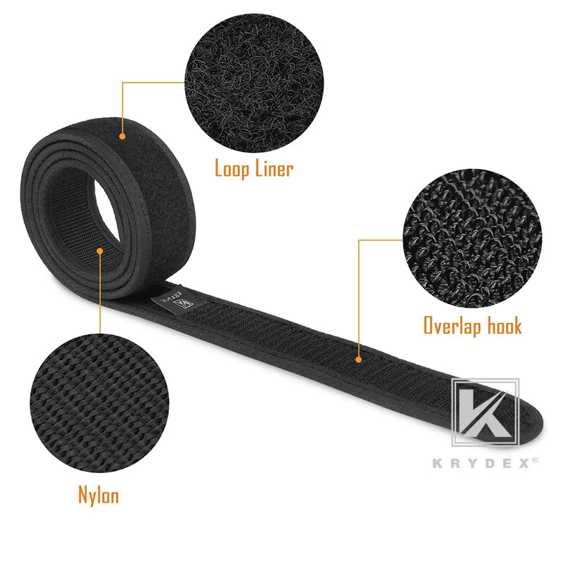KRYDEX Tactics Buckleless Inner Liner Belt 1.5 Inch Nylon Loop