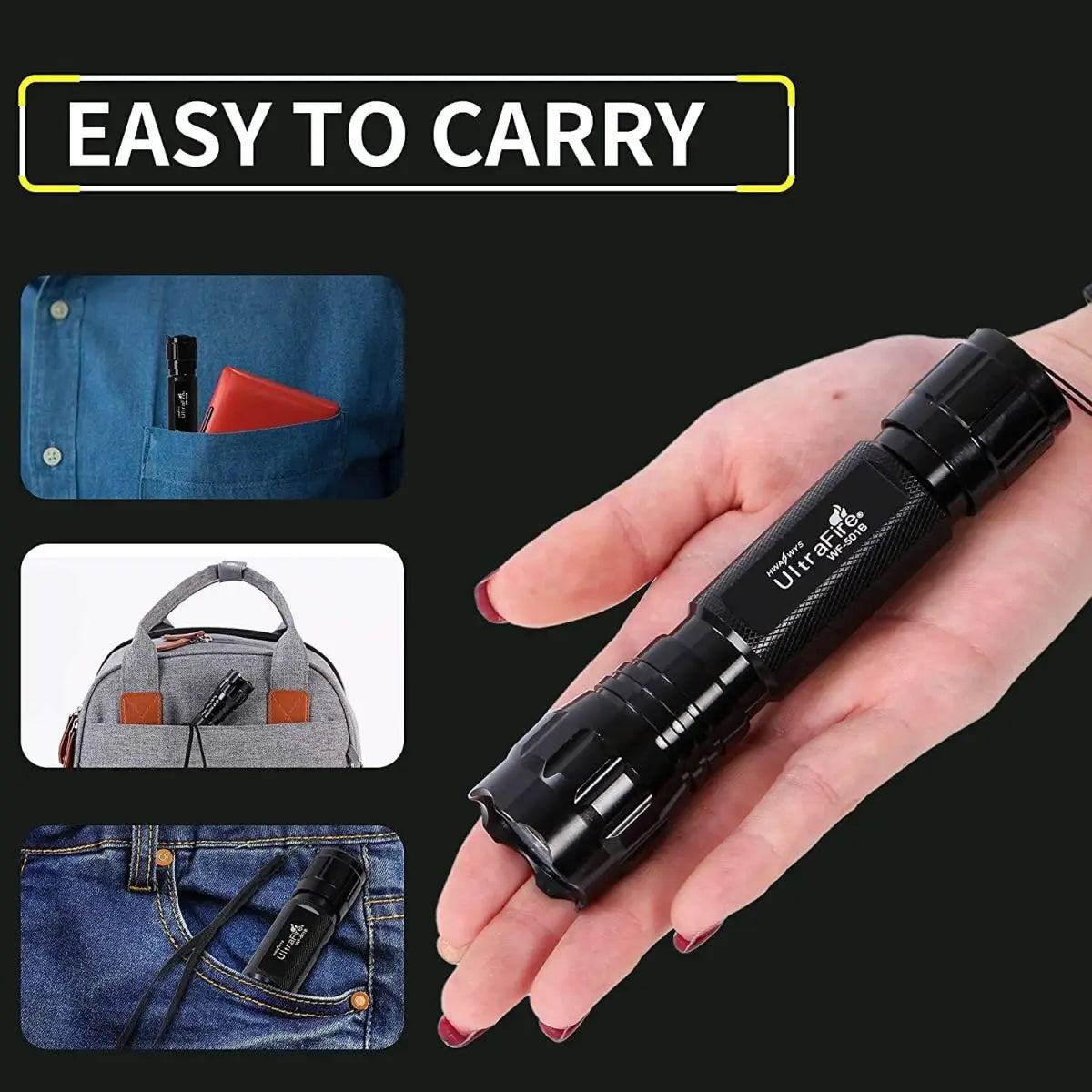 High-Power LED Tactical Rechargeable Flashlight