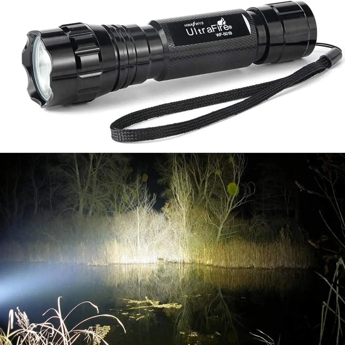 High-Power LED Tactical Rechargeable Flashlight