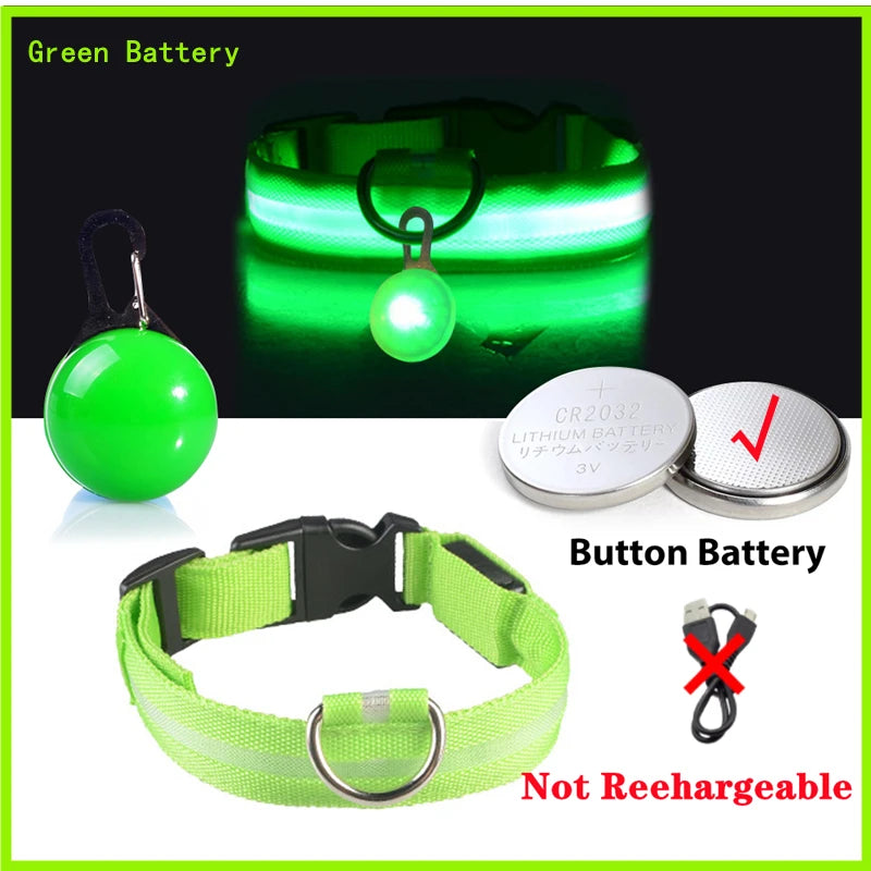 Glowing LED Light Dog Collar