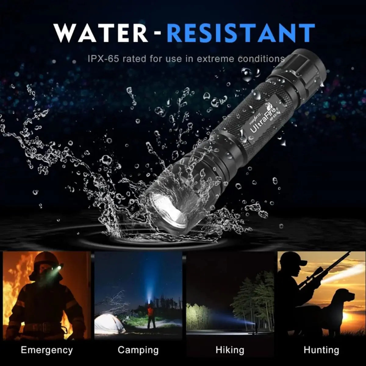 High-Power LED Tactical Rechargeable Flashlight