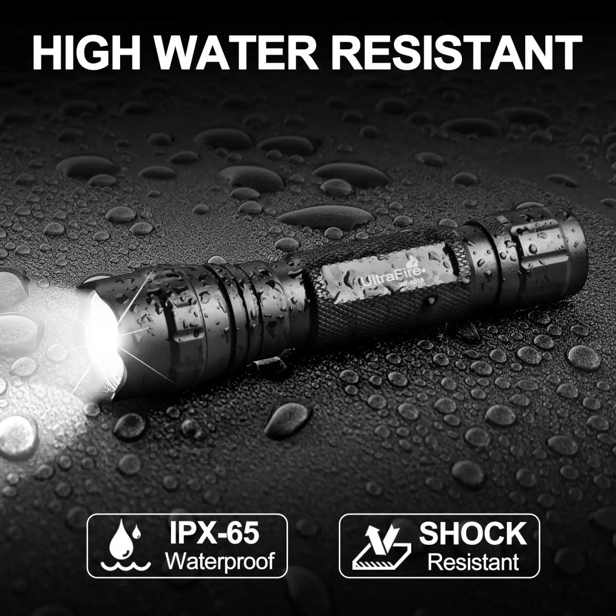 High-Power LED Tactical Rechargeable Flashlight