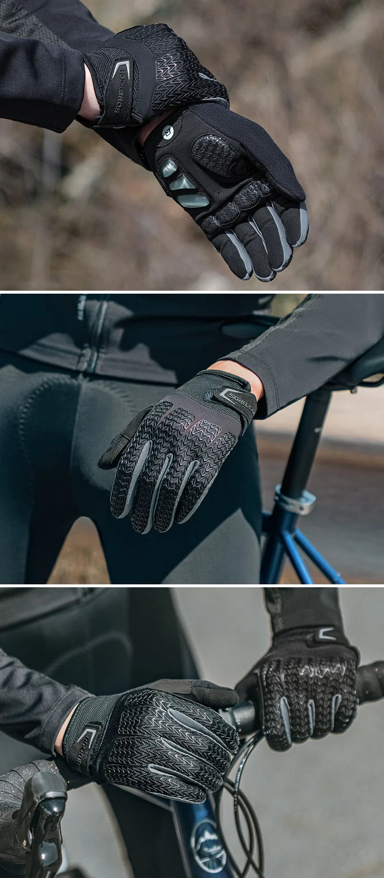 ROCKBROS Windproof Thermal Motorcycle Gloves